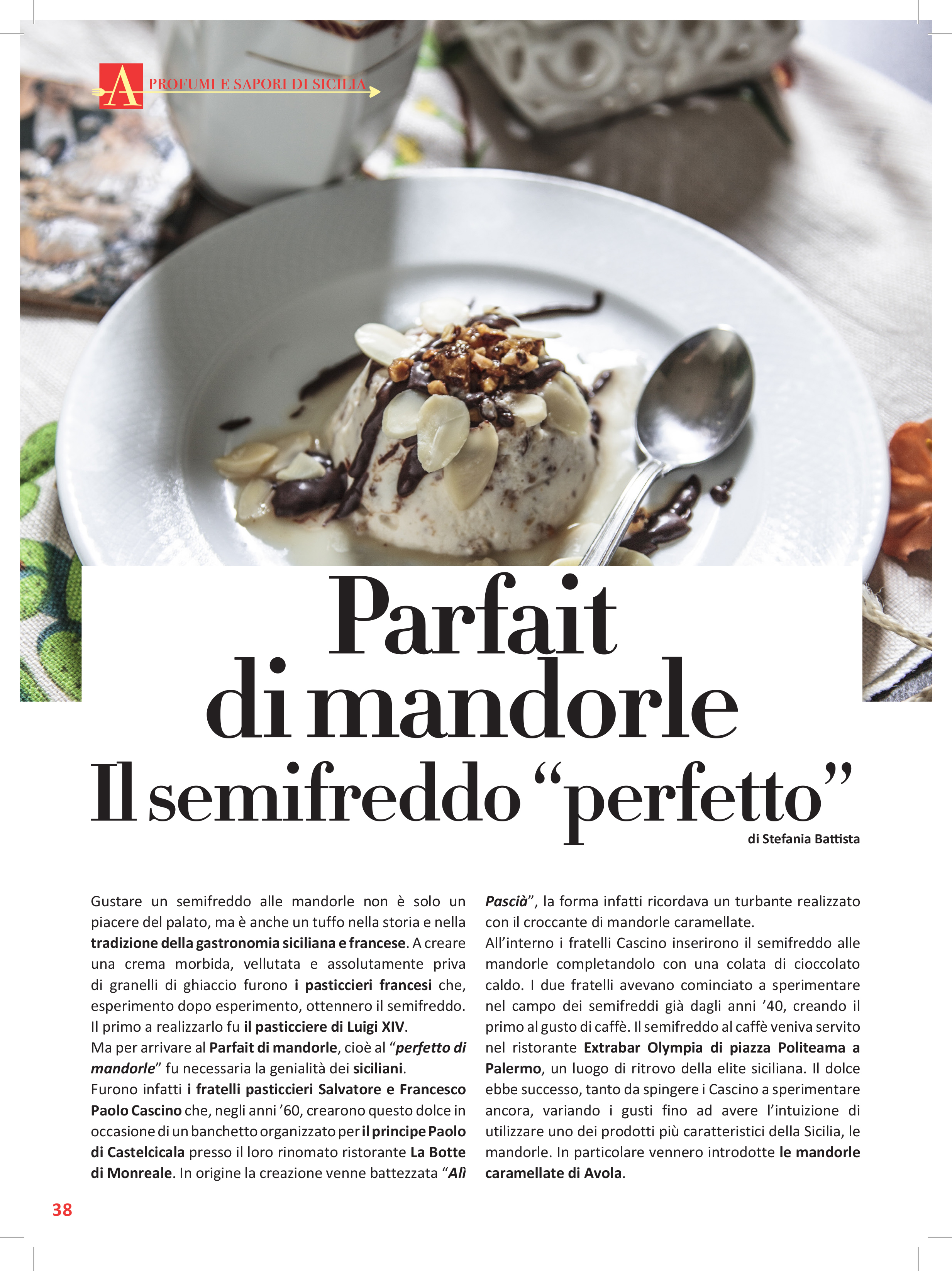 Ricetta del Parfait di Mandorla