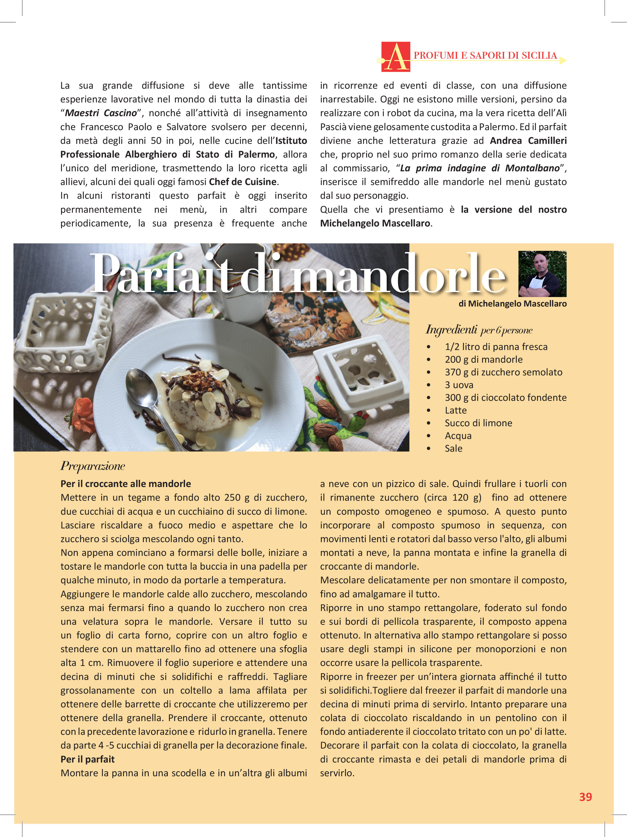 Ricetta del Parfait di Mandorla