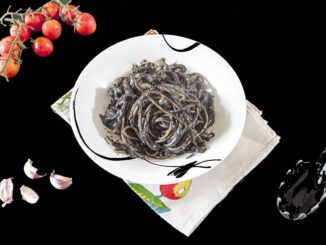 Spaghetti con il nero di seppia